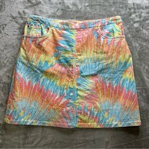 Hearts of Palms Colorful Palm Print Women's Skirt
